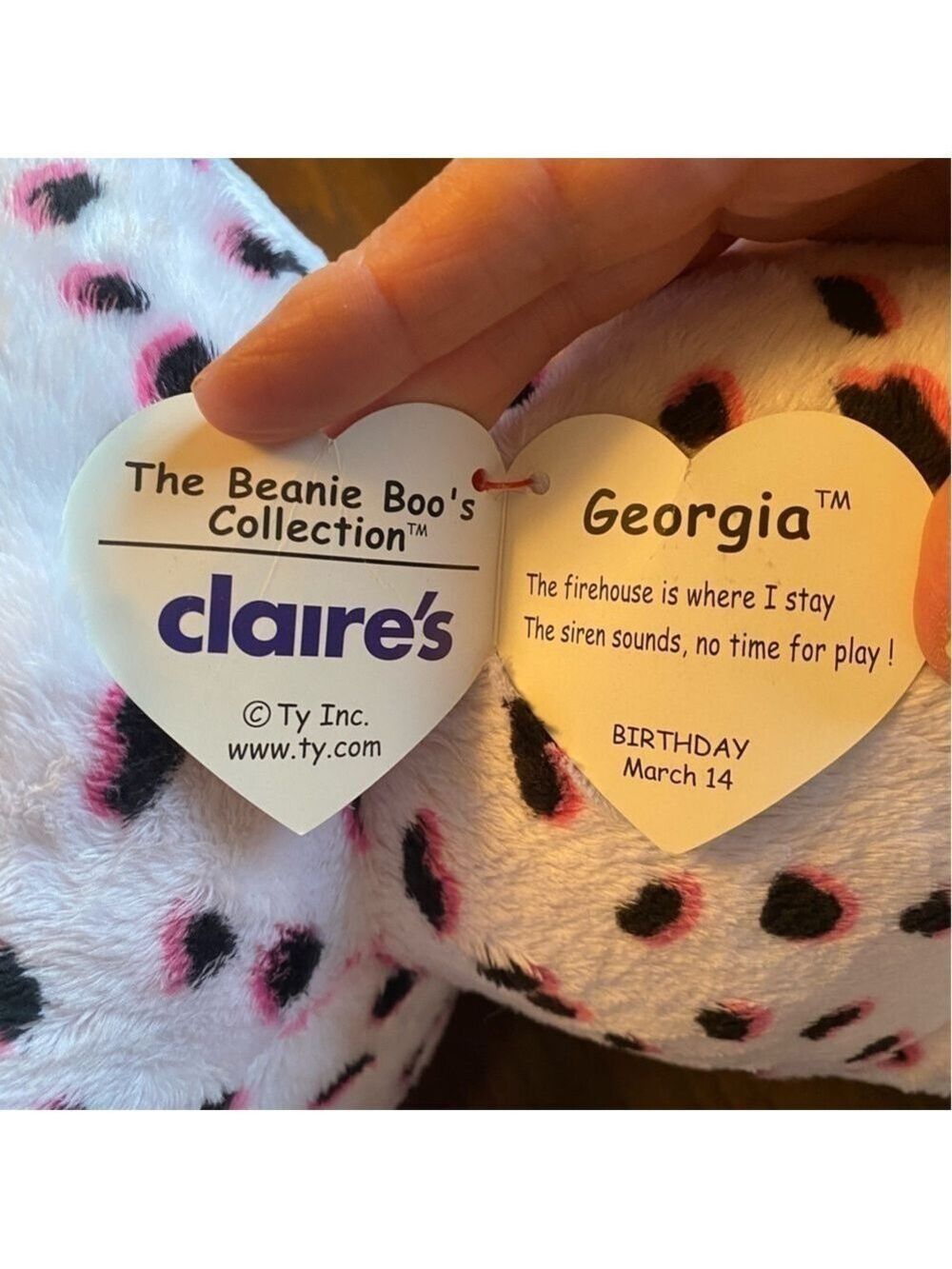 Ty Beanie Boo Georgia the Dalmatian Large 16” Stuffy - Picture 5 of 6